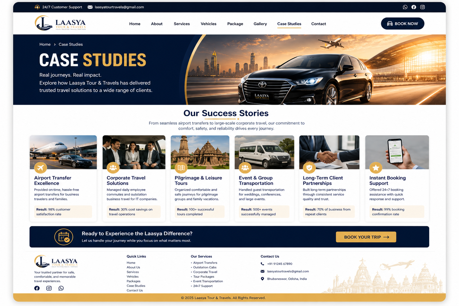 Laasya Tour & Travels – Premium Travel Website Development Case Study